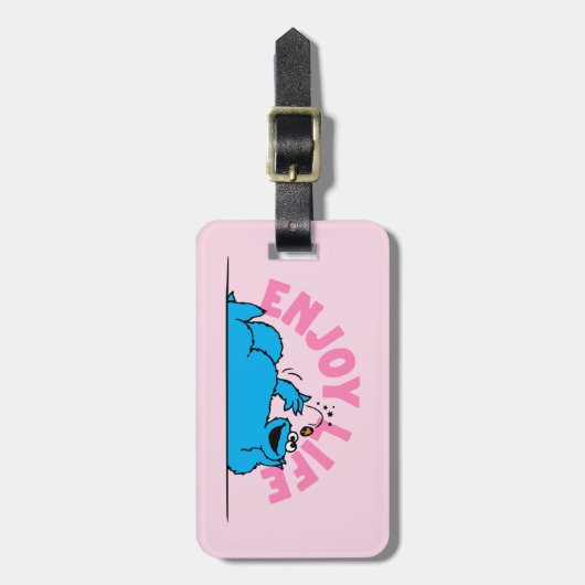 Sesamstraat | Koekjesmonster geniet van het leven Bagagelabel (Voorkant verticaal)