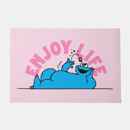 Sesamstraat | Koekjesmonster geniet van het leven Deurmat (Voorkant)