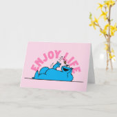 Sesamstraat | Koekjesmonster geniet van het leven Kaart (Gele Bloem)