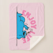 Sesamstraat | Koekjesmonster geniet van het leven Sherpa Deken (Voorkant)