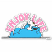 Sesamstraat | Koekjesmonster geniet van het leven Sticker (Voorkant)