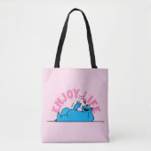 Sesamstraat | Koekjesmonster geniet van het leven Tote Bag (Voorkant)