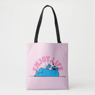 Sesamstraat Koekjesmonster geniet van het leven Tote Bag
