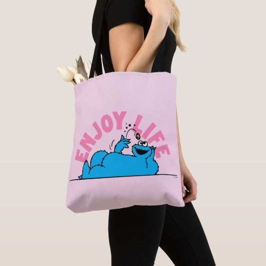Sesamstraat | Koekjesmonster geniet van het leven Tote Bag (Dichtbij)