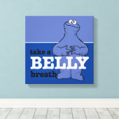 Sesamstraat | Koekjesmonster Haal adem Canvas Afdruk (Insitu (Houten vloer))