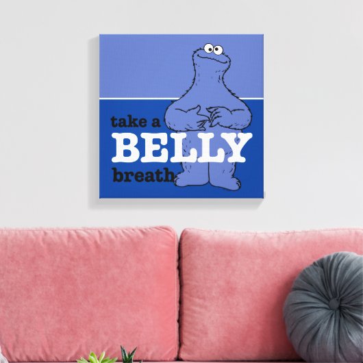 Sesamstraat | Koekjesmonster Haal adem Canvas Afdruk (Insitu (Woonkamer))