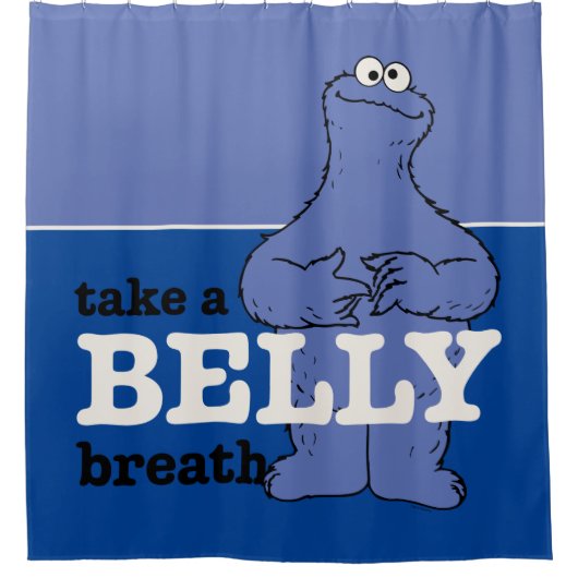 Sesamstraat | Koekjesmonster Haal adem Douchegordijn (Voorkant)