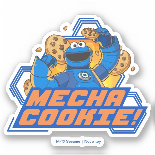 Sesamstraat | Koekjesmonster Mecha Cookie. Sticker (Voorkant)