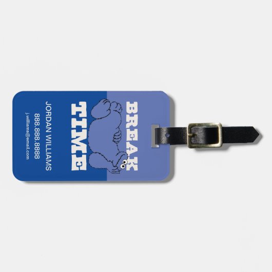 Sesamstraat | Koekjesmonster | Uw gegevens toevoeg Bagagelabel (Voorkant horizontaal)