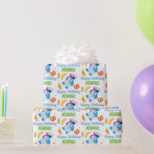 Sesamstraat Koekjesmonster Voedselvrachtwagen Cadeaupapier (Feestgeschenken)