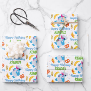 Sesamstraat Koekjesmonster Voedselvrachtwagen Inpakpapier Vel