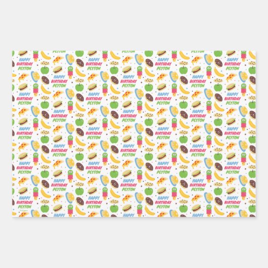 Sesamstraat Koekjesmonster Voedselvrachtwagen Inpakpapier Vel (Voorkant 3)