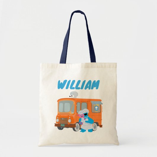 Sesamstraat Koekjesmonster Voedselvrachtwagen Tote Bag (Voorkant)