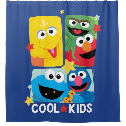 Sesamstraat | Koel Kinder Douchegordijn (Voorkant)
