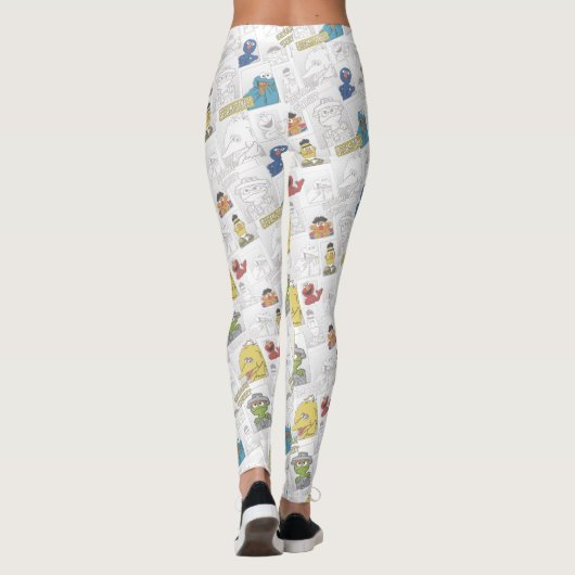 Sesamstraat |  komisch patroon leggings (Achterkant)