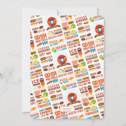 Sesamstraat | Kookie Monster Food Truck Birthday Kaart (Achterkant)