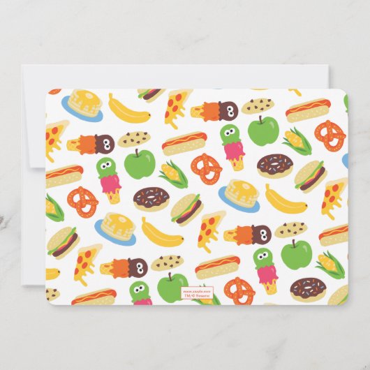 Sesamstraat | Kookie Monster Food Truck Birthday Kaart (Achterkant)