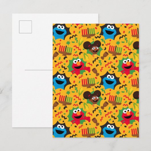 Sesamstraat Kwanzaa patroon Briefkaart (Voorkant / Achterkant)