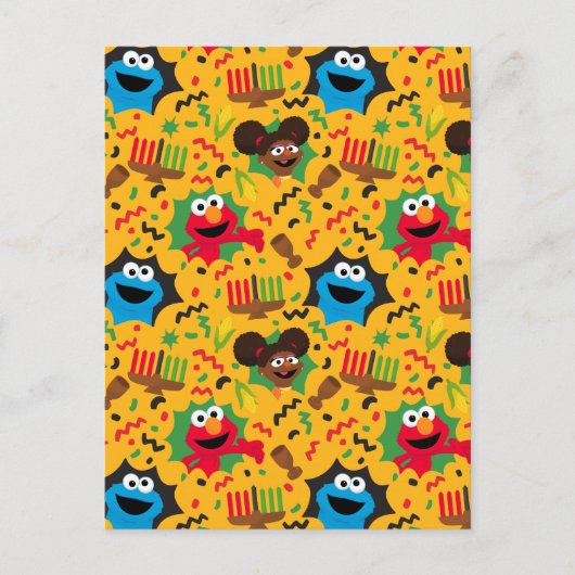 Sesamstraat Kwanzaa patroon Briefkaart (Voorkant)