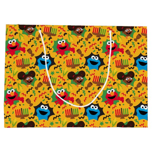 Sesamstraat Kwanzaa patroon Groot Cadeauzakje (Achterkant)