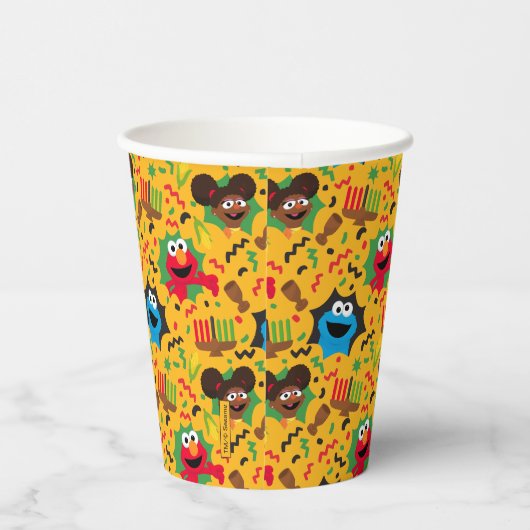 Sesamstraat Kwanzaa patroon Papieren Bekers (Rechts)