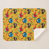 Sesamstraat Kwanzaa patroon Sherpa Deken (Voorkant (horizontaal))