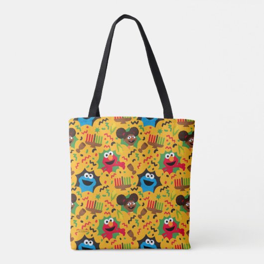 Sesamstraat Kwanzaa patroon Tote Bag (Achterkant)