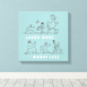 Sesamstraat | Lach meer zorgen minder Canvas Afdruk (Insitu (Houten vloer))