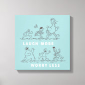 Sesamstraat | Lach meer zorgen minder Canvas Afdruk (Voorkant)