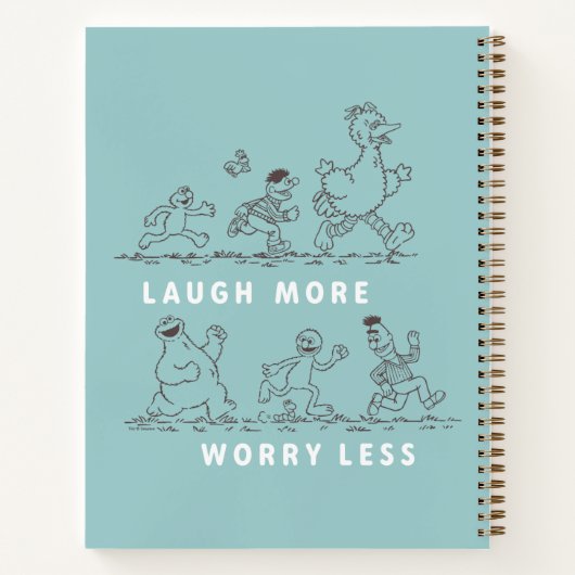 Sesamstraat | Lach meer zorgen minder Notitieboek (Achterkant)