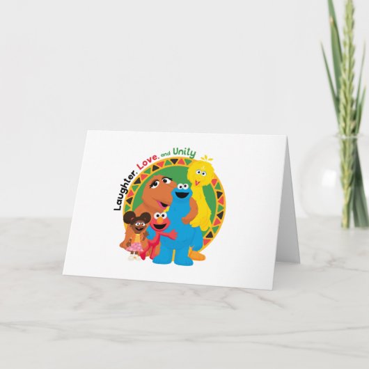 Sesamstraat | Lachen, liefde en eenheid Feestdagen Kaart (Voorkant)