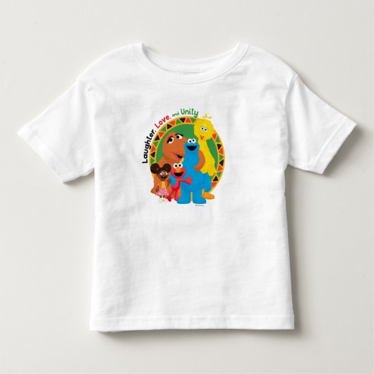 Sesamstraat | Lachen, liefde en eenheid Kinder Shirts (Voorkant)
