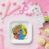 Sesamstraat | Lachen, liefde en eenheid Papieren Bordje (Feest)