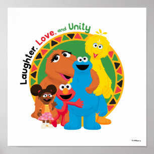 Sesamstraat   Lachen, liefde en eenheid Poster