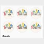 Sesamstraat | Laten we de straat ophangen! Ronde Sticker (Vel)