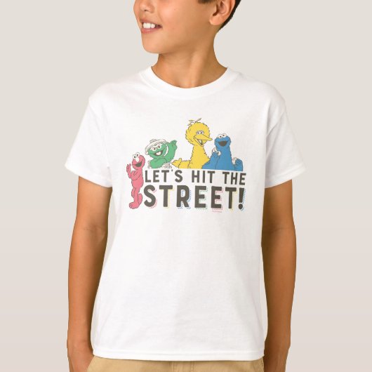 Sesamstraat | Laten we de straat ophangen! T-shirt (Voorkant)