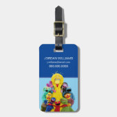 Sesamstraat | Leuk Kleurrijk Pals Portret Bagagelabel (Voorkant verticaal)