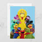 Sesamstraat | Leuk Kleurrijk Pals Portret Briefkaart (Voorkant / Achterkant)