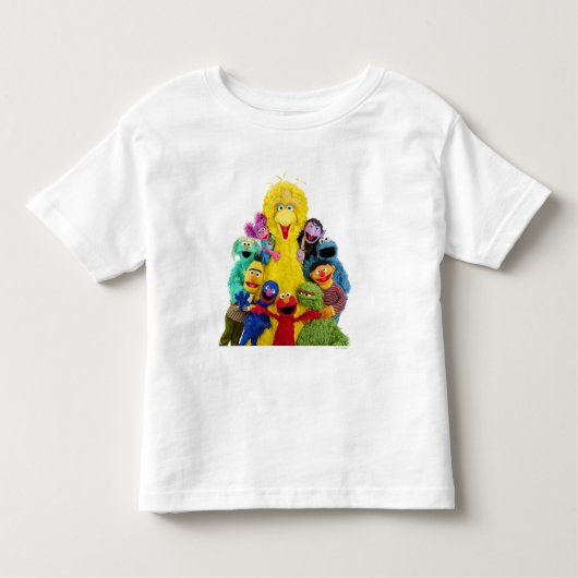 Sesamstraat | Leuk Kleurrijk Pals Portret Kinder Shirts (Voorkant)