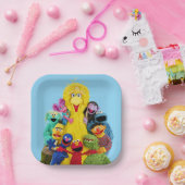 Sesamstraat | Leuk Kleurrijk Pals Portret Papieren Bordje (Feest)