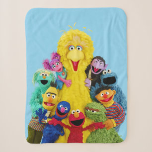 Sesamstraat Leuk Kleurrijk Pals Portret Sherpa Deken