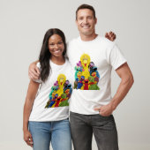 Sesamstraat | Leuk Kleurrijk Pals Portret T-shirt (Unisex)