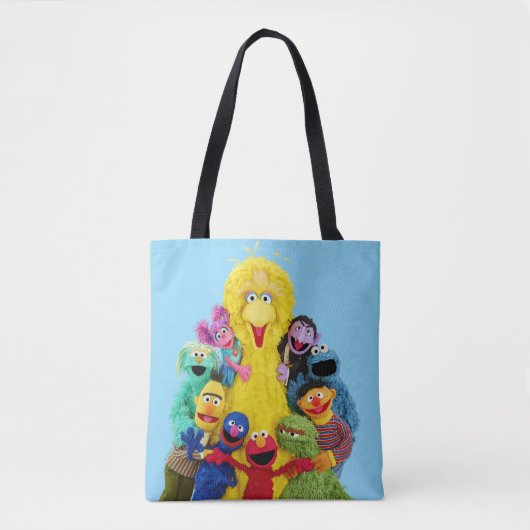 Sesamstraat | Leuk Kleurrijk Pals Portret Tote Bag (Voorkant)