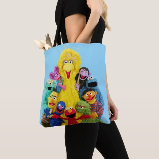 Sesamstraat | Leuk Kleurrijk Pals Portret Tote Bag (Dichtbij)