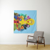 Sesamstraat | Leuk Kleurrijk Pals Portret Wandkleed (In Situ (horizontaal))