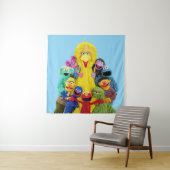 Sesamstraat | Leuk Kleurrijk Pals Portret Wandkleed (In situ)