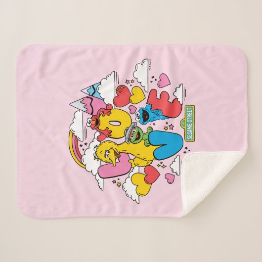 Sesamstraat | Liefde Sherpa Deken (Voorkant (horizontaal))