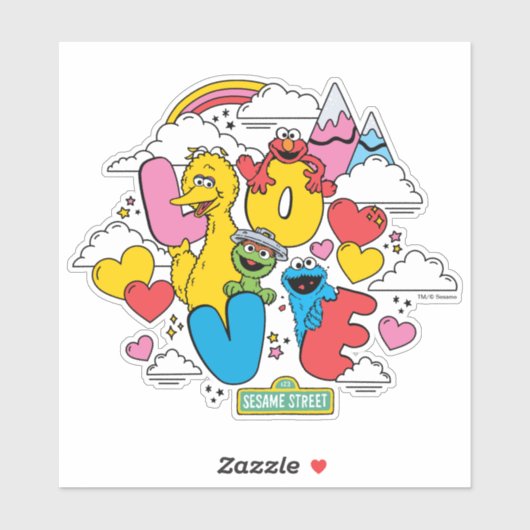 Sesamstraat | Liefde Sticker (Vel)