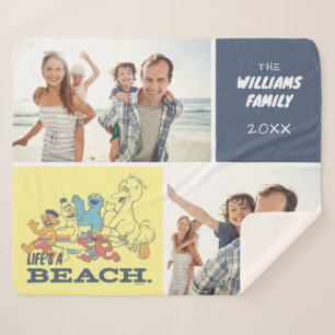 Sesamstraat   Life's A Beach   personaliseren Sherpa Deken