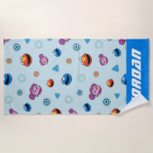 Sesamstraat | Mecha-bouwvlakken | Naam toevoegen Strandlaken (Voorkant)